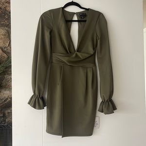 ASOS GREEN LONG SLEEVE DRESS